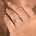 Marquise Cut Nature Inspired Engagement Ring