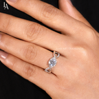 Round Cut Infinity Twist Engagement Ring