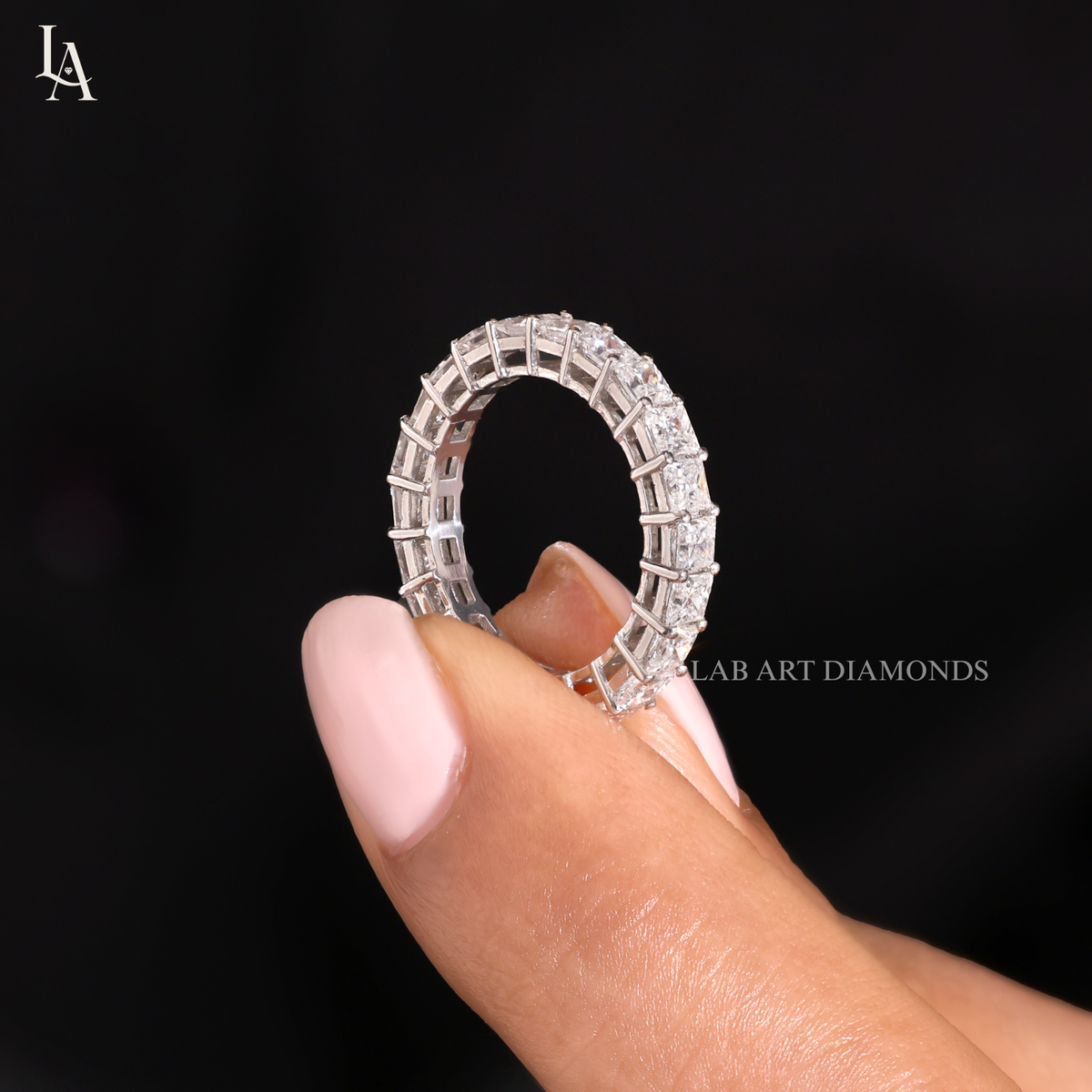 Princess Cut Full Eternity Band