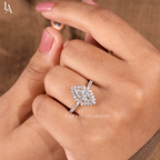 Marquise Cut Halo Engagement Ring