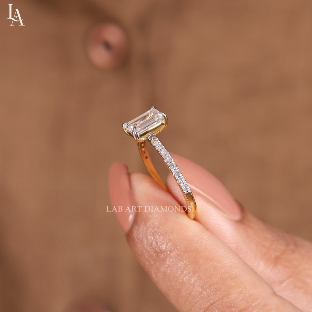 Emerald Cut Solitaire Engagement Ring