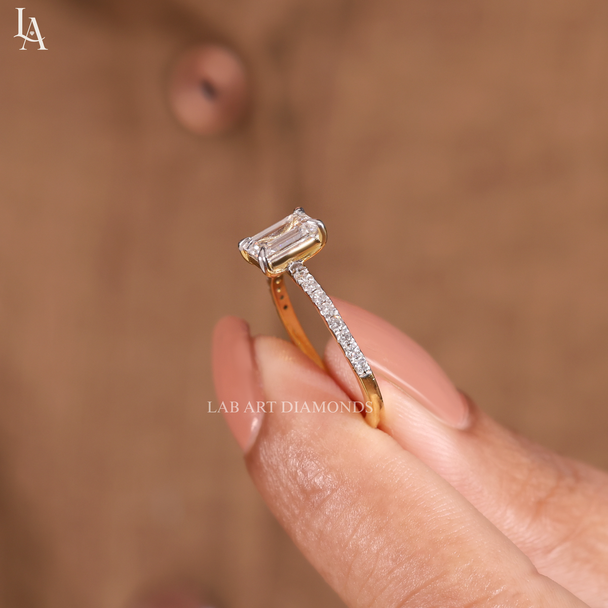 Emerald Cut Solitaire Engagement Ring