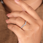 V Shaped Chevron Eternity Band
