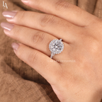 Round Cut Halo Engagement Ring