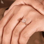 Emerald Cut Bezel Set Engagement Ring