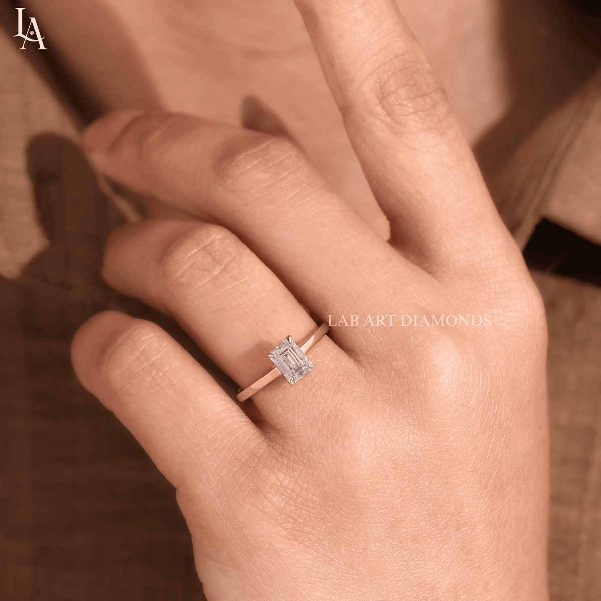 Emerald Cut Solitaire Engagement Ring