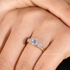 Round Cut Three Stone Engagement Ring