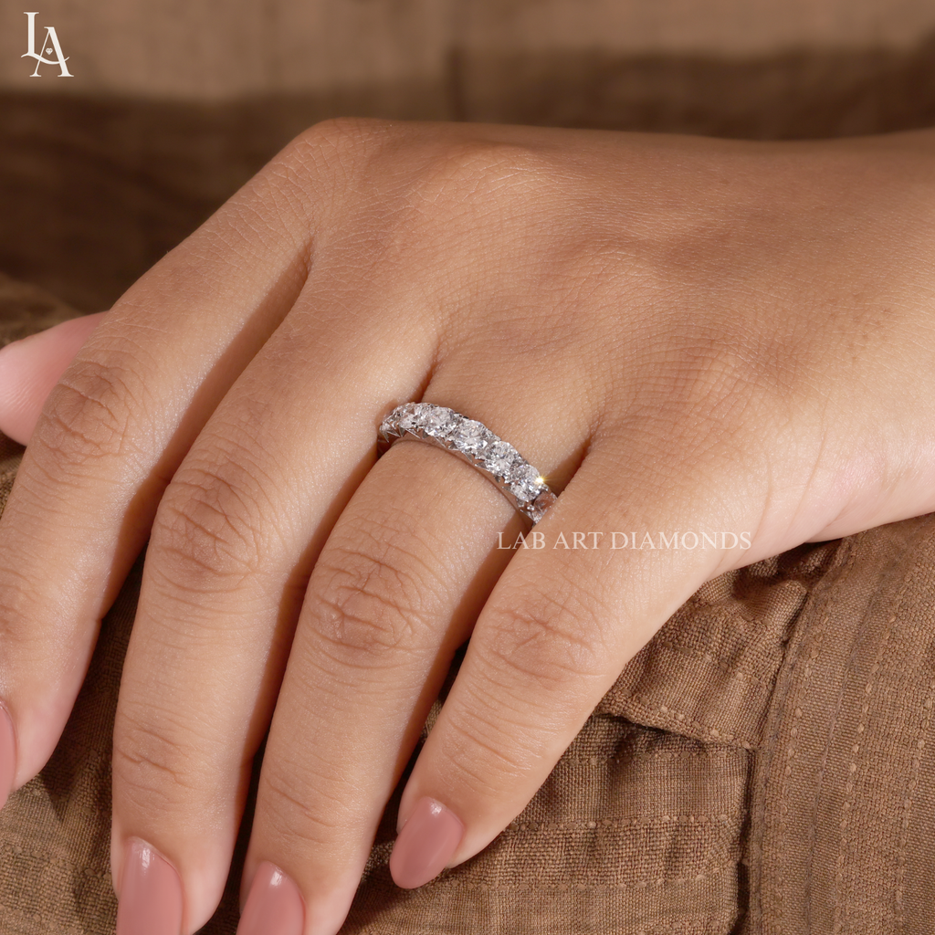 Round Wide Diamond Full Eternity Band