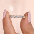Oval Cut Half Eternity Band