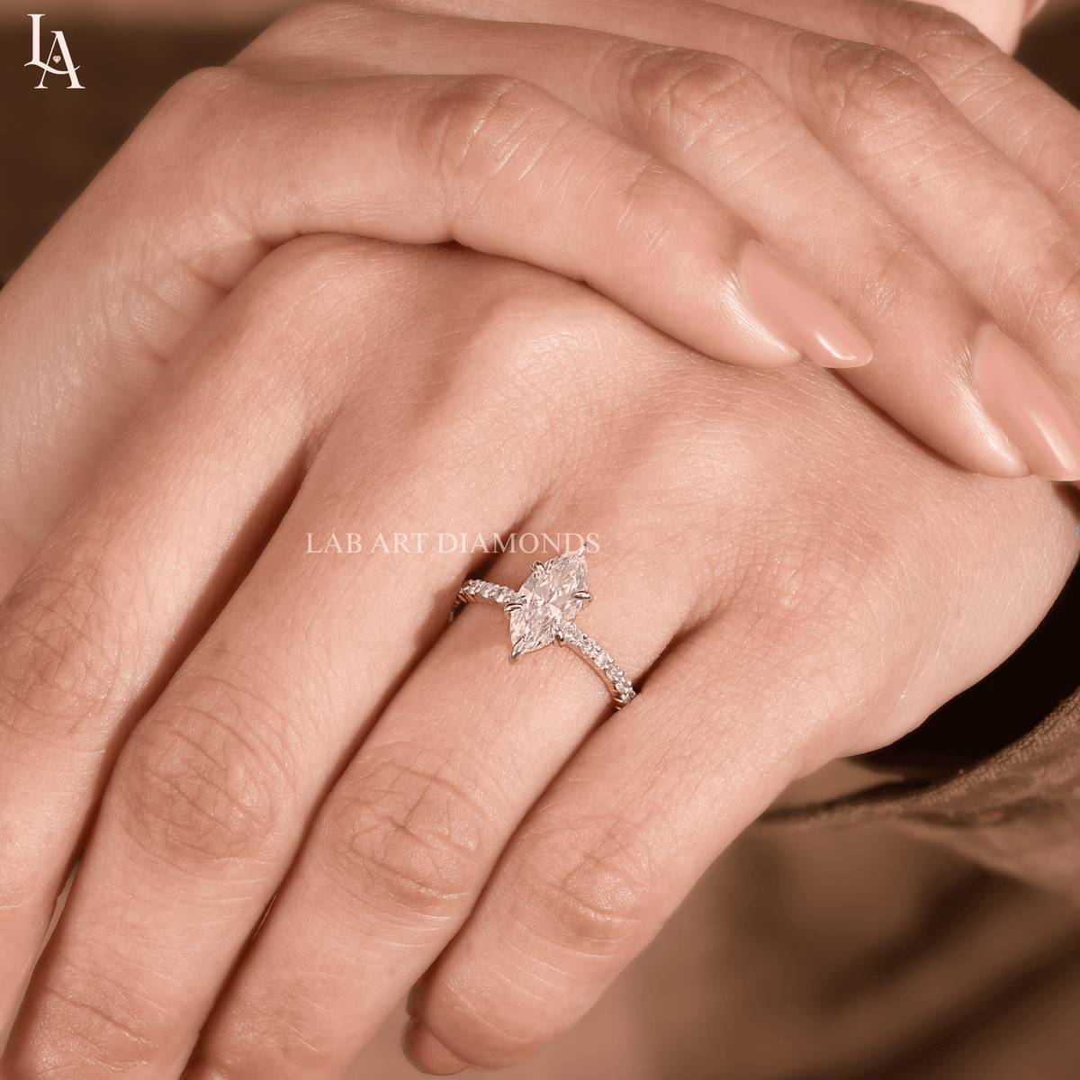 Marquise Cut Solitaire Engagement Ring