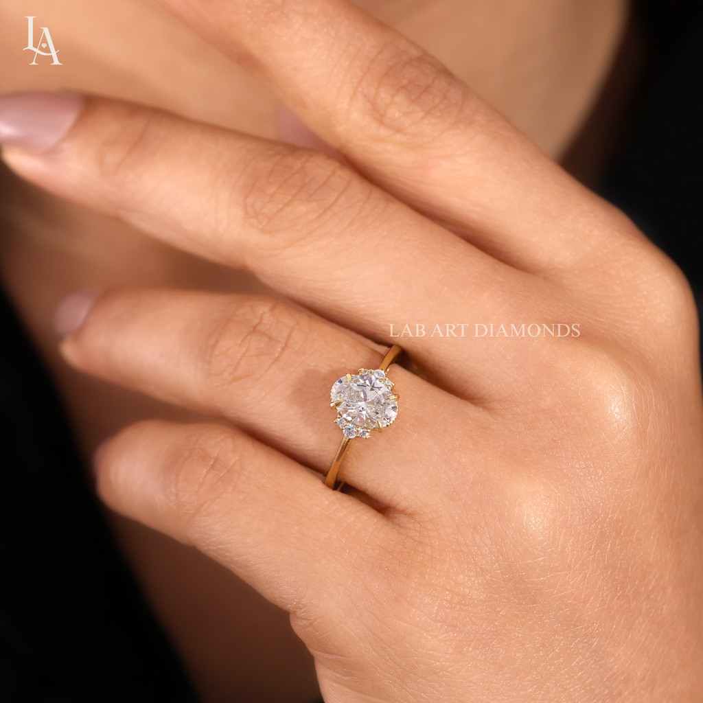 Vintage Inspired Oval Cut Engagement Ring