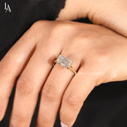 East West Radiant Cut Solitaire Engagement Ring