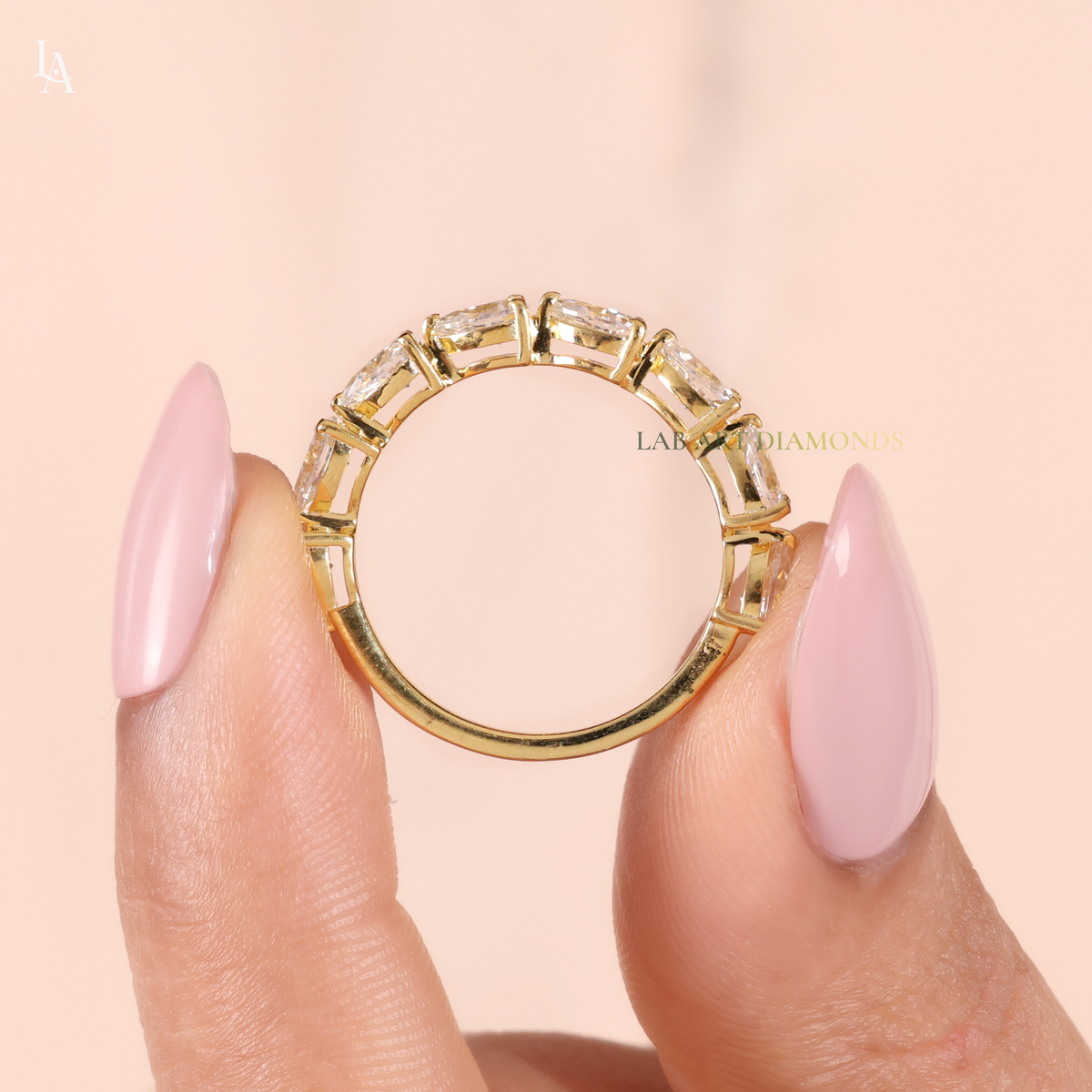 Twisted Vine Spiral Half Eternity Ring