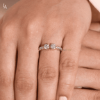 Toi et Moi Minimalist Bridal Engagement Band