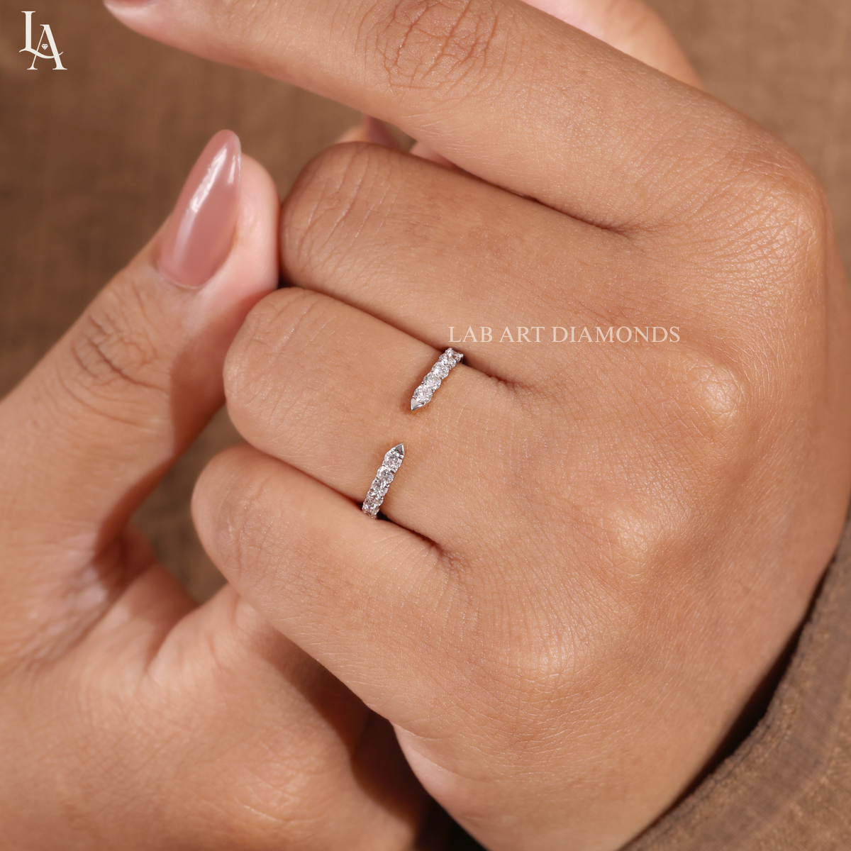 Open Cuff Pave Wedding Band