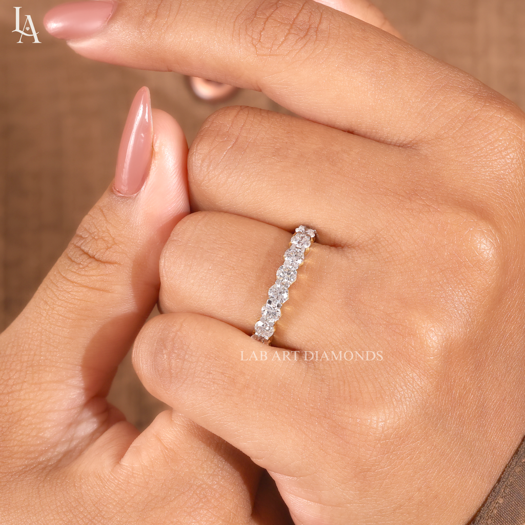 Round Cut Full Eternity Band