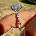 Radiant Cut Hidden Halo Engagement Ring