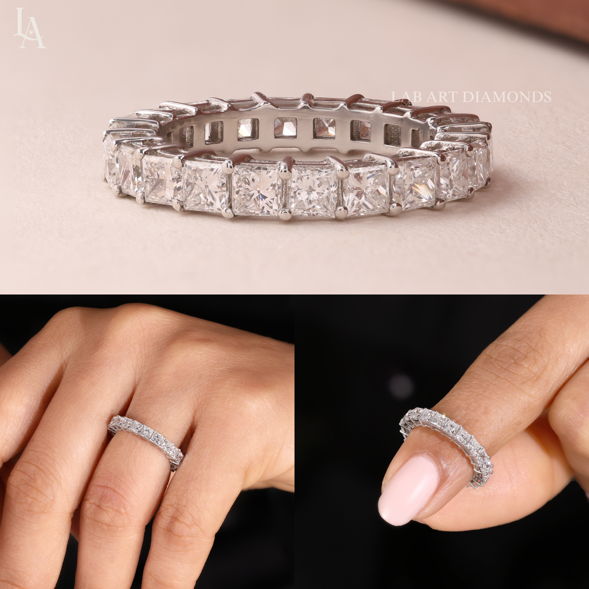 Princess Cut Full Eternity Band