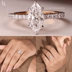 Marquise Cut Hidden Halo Engagement Ring