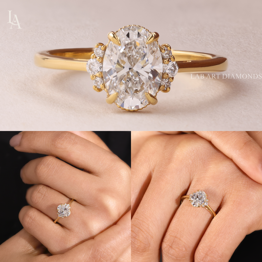 Vintage Inspired Oval Cut Engagement Ring