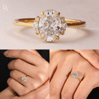 Vintage Inspired Oval Cut Engagement Ring