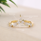 Marquise Cut Tiara Curved Contour Ring
