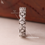 Marquise-Cut  Flower Eternity Band