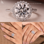 Round Cut Halo Engagement Ring