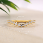 Curved U Shape Pave Contour Band