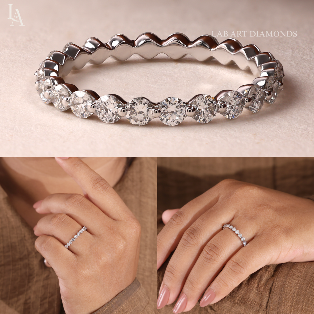 Round Cut Diamond Full Eternity Band