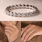 Round Cut Diamond Full Eternity Band