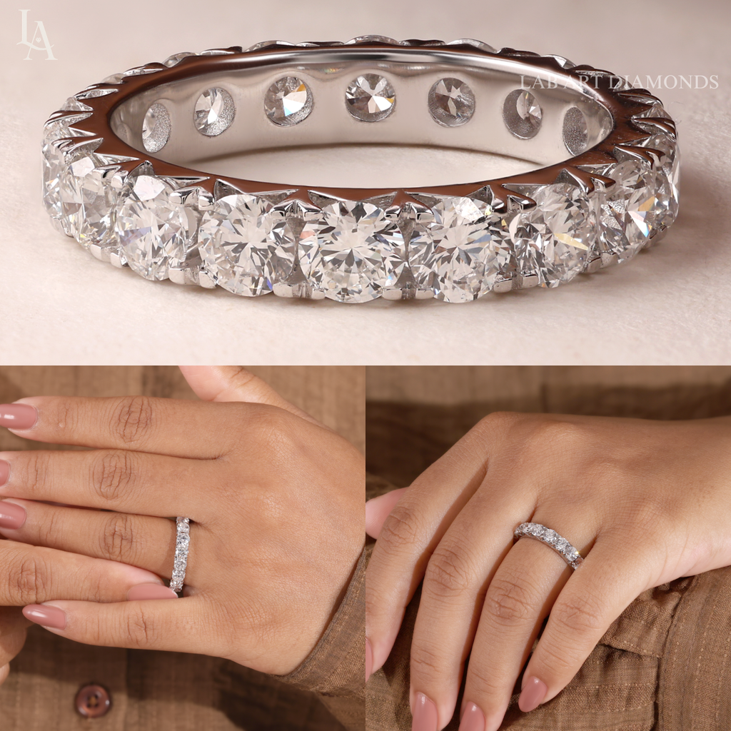 Round Wide Diamond Full Eternity Band