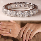 Round Wide Diamond Full Eternity Band