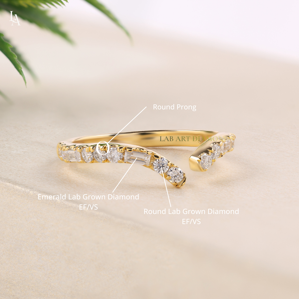 Bagutte Open Ended Stacking Art Deco Ring