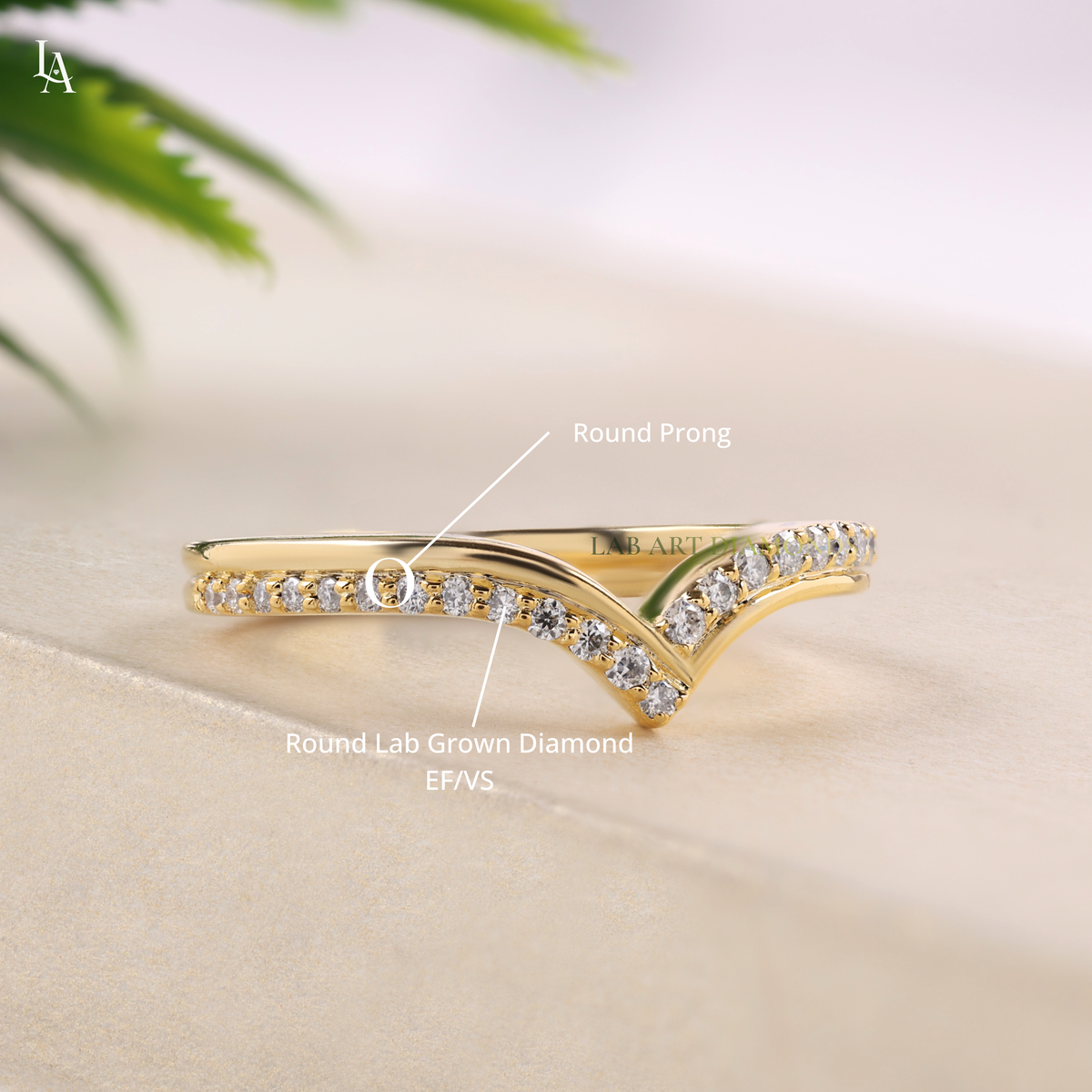 Double Wishbone Two Row Chevron Stacking Ring