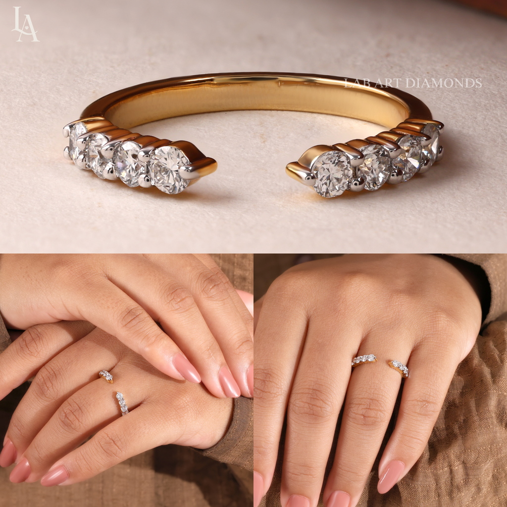 Unique Open Gap Wedding Band
