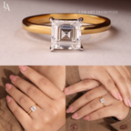 Asscher Cut Solitaire Engagement Ring