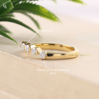 Round Cut Half Eternity Band