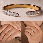 Open Cuff Pave Wedding Band