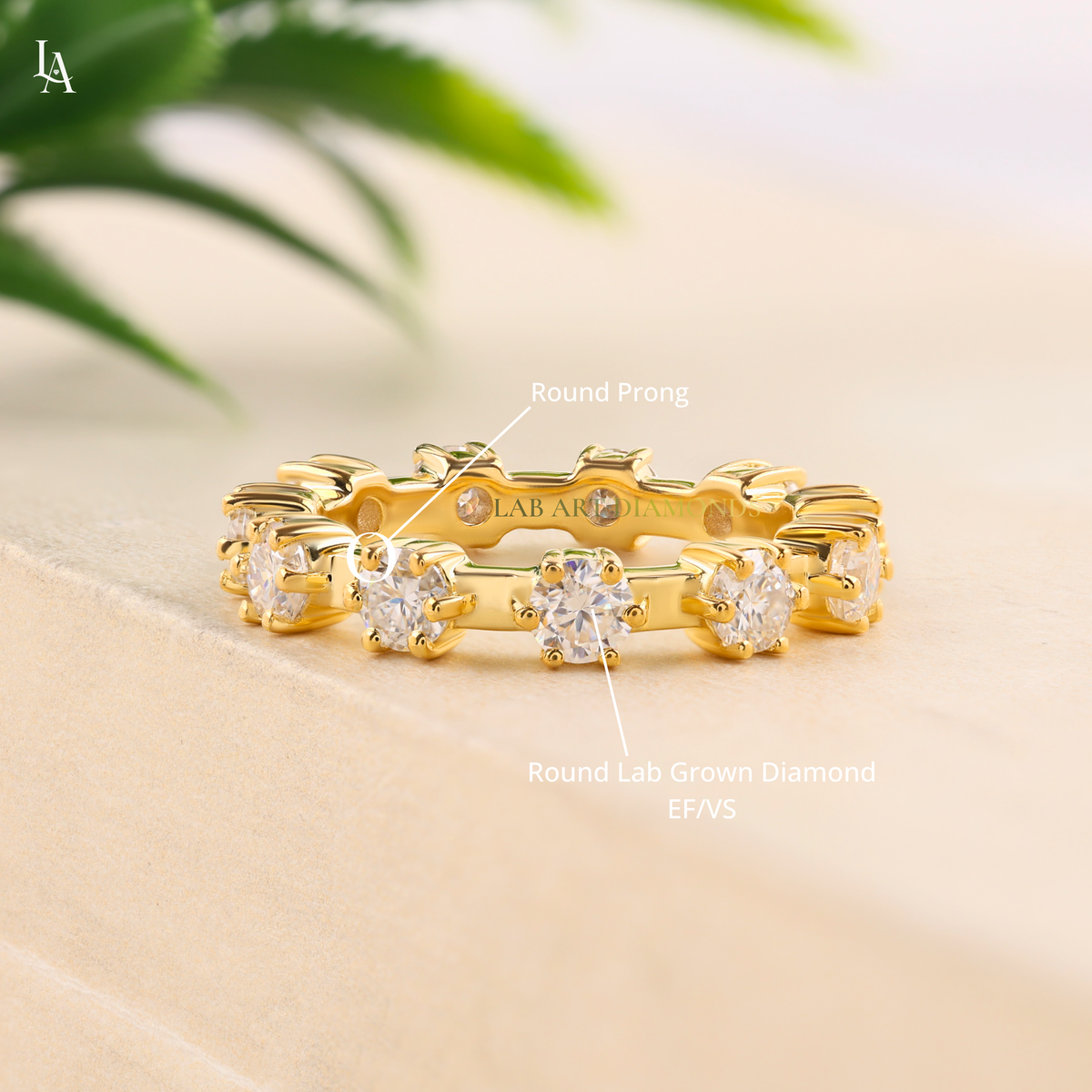 Round Brilliant Full Eternity Band