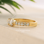 Toi et Moi Minimalist Bridal Engagement Band