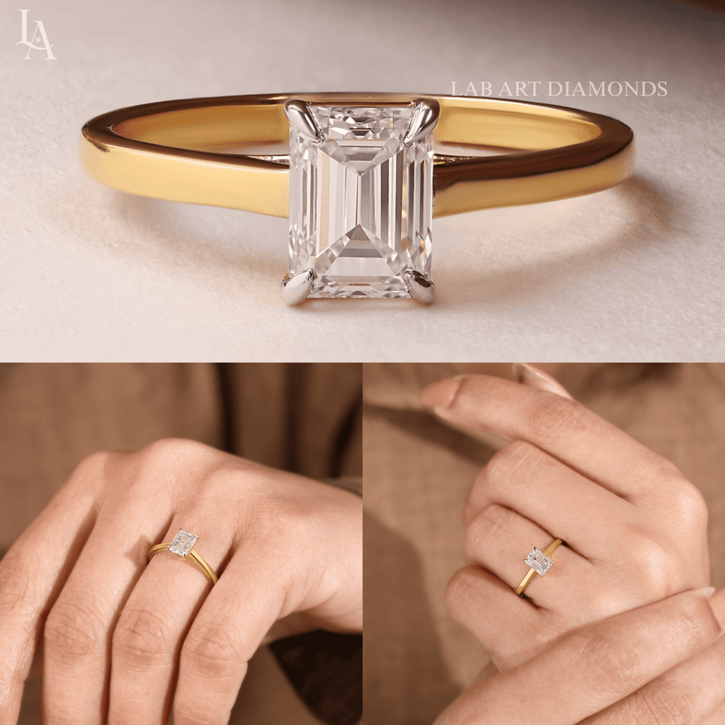 Emerald Cut Solitaire Engagement Ring