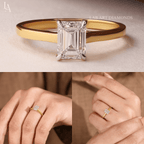Emerald Cut Solitaire Engagement Ring