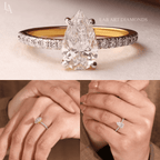 Pear Cut Tear Drop Solitaire Engagement Ring