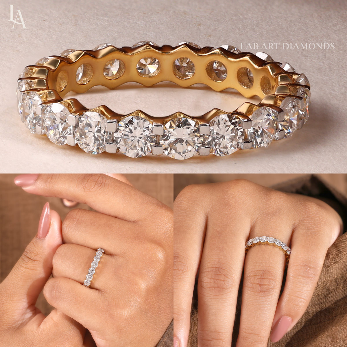 Round Cut Full Eternity Band