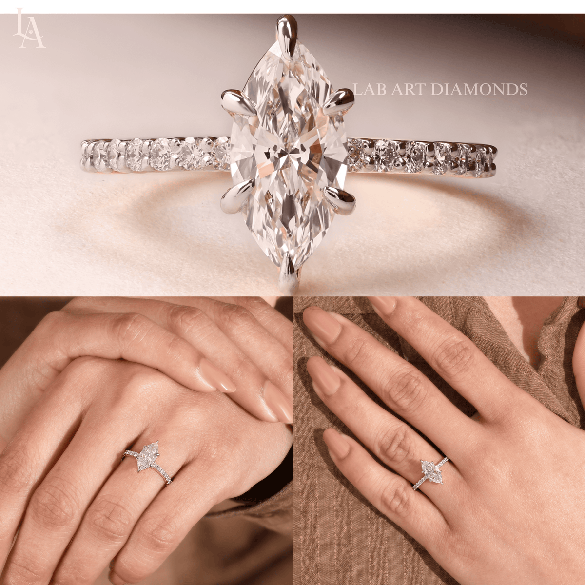 Marquise Cut Solitaire Engagement Ring