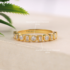 Bezel Set Lab Grown Diamond Half Eternity Band