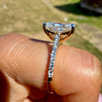 Radiant Cut Pave Engagement Ring