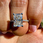 Radiant Cut Pave Engagement Ring