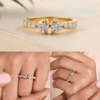 Toi et Moi Minimalist Bridal Engagement Band